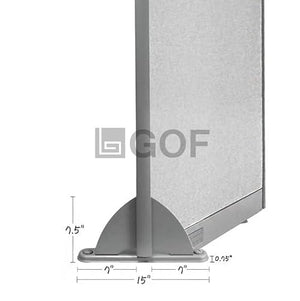 GOF Wall Mounted Office Partition, Large Fabric Room Divider Panel - 66" W x 72" H