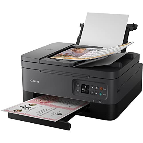 Canon PIXMA TR 7000 Series All-in-One Color Wireless Bluetooth Inkjet Printer - Black - Print Copy Scan - 13 ipm, 4800x1200 dpi, Borderless Auto 2-Sided Printing, 35-Sheet ADF - BROAGE Printer Cable