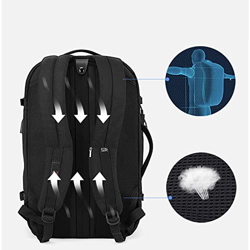 ZOYE 45L Large Capacity Men's Bag Outdoor Travel Backpack Men's 20 Inch Laptop Bag Waterproof Backpack Anti-Theft School Bag USB Port,