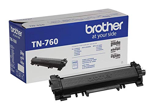 Brother Compact Monochrome Laser All-in-One Multi-function Printer, MFCL2750DWXL, Up to Two Years of Printing Included, Amazon Dash Replenishment Ready & Genuine Cartridge TN760 High Yield Black Toner