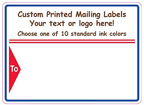 Mailing Labels, Custom Printed Continuous Pinfeed - Your Logo, Image or Text Imprinted 1-Color, Pinfed, 4" x 3" for Business Shipping (5000)