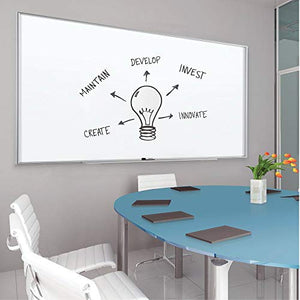 Quartet Whiteboard/Dry Erase Board, Magnetic, 6'x4', Fusion Nano-Clean, Silver Aluminum Frame (NA7248F)