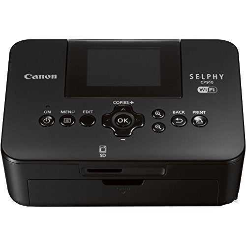 Canon SELPHY CP910 Compact Photo Color Printer, Wireless, Portable (Black) (Discontinued By Manufacturer)