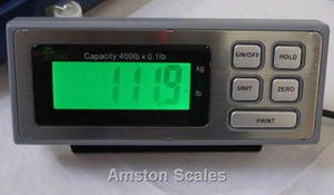 AMSTON SCALES 400 LB x 0.1 LB 38 x 20 Inch Platform Digital Heavy Duty Welded Steel Floor Bench Shipping Scale
