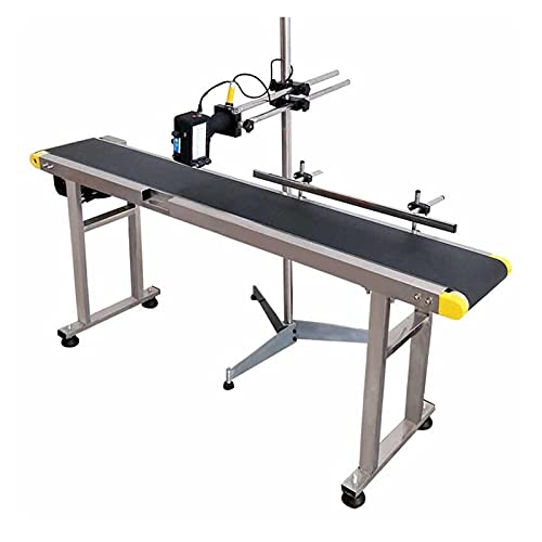 xianhuashuiguodian Handheld Inkjet Printers Date Code Inkjet Printer Food Industry Production Line Adjustable Speed Rubber PVC Portable Conveyor Belt High-Precision Printing, Clear Handwriting