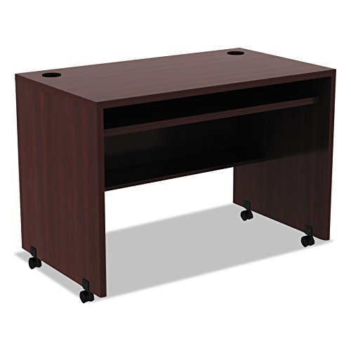 Alera ALE Valencia Mobile Workstation Desk, 41 3/8 x 23 5/8 x 29 7/8, Mahogany
