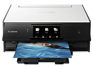 Canon TS9020 Wireless All-In-One Printer with Scanner and Copier: Mobile and Tablet Printing, with AirPrint and Google Cloud Print Compatible, White