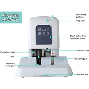 None Fully Automatic Financial Binding Machine, 50mm Thickness Heavy-Duty Punching Machine