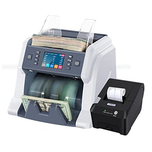 RIBAO BC-55 Mixed Denomination Bill Value Counting Money Counter with RB-58PLUS-RP 58mm Thermal Printer