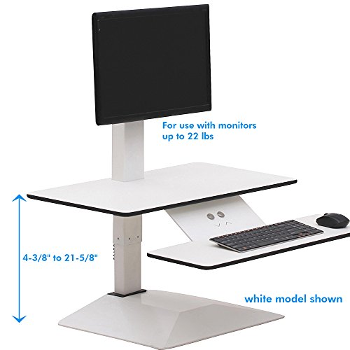 Lorell LLR99548 Sit-to-Stand Electric Desk Multipurpose Desktop Riser, Black