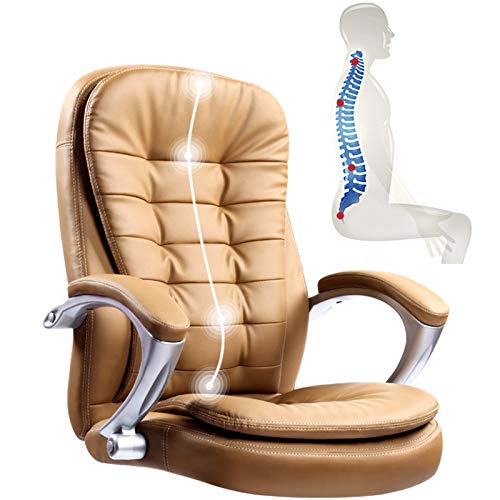 BLLXMX Office Chairs Home Office Desk Chairs Managerial Chairs Executive Chairs Office Chairs Sofas High-Back Bonded Leather Executive Office Computer Desk Chair - Brown