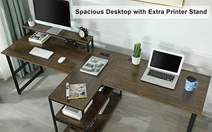 Sedeta 94.5 inches Computer Desk, Two Person Desk, Double Desk with Storage Shelves, Extra Long Workstation Desk with Monitor Stand, Power Strip with USB, Study Writing Desk for Home Office, Walnut