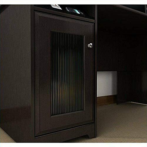 2 Piece Office Set with Filing Cabinet and Desk in Espresso Oak-Home office furniture sets-Computer desk-Home office desks-Desk with drawers-Storage cabinet-Home office desk-Home office furniture set