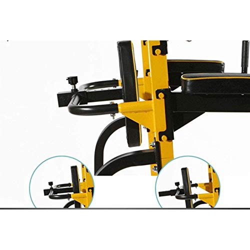 DSWHM Fitness Equipment Strength Training Weight Racks Power Tower Weight Lifting Squat Rack Dip Station Pull-Up Bar Push-Up Grips Stands Adjustable Height Home Fitness Workout Station