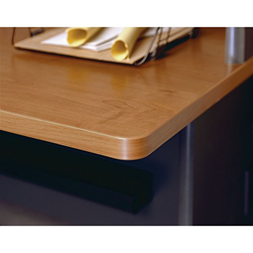 Bush Business Furniture Series A 60" by 27" Desk with Hutch and 2 Drawer Mobile Pedestal, Natural Cherry