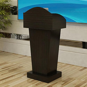 Yadlan Wooden Lectern Podium Stand with Open Storage Area