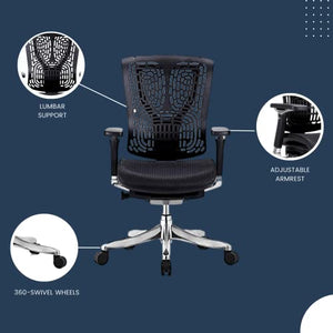 GM Seating Ergobilt High-Back Ergonomic Office Chair with Lumbar Support & Adjustable Armrest