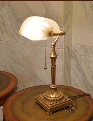 CJSHVR-Bedroom lamps, vintage bankers, desk lamps, old-fashioned table lamps, living room, bedroom, study,