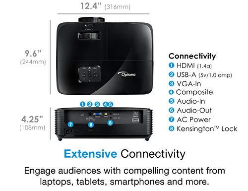 Optoma S336 SVGA Bright Professional Projector | 4000 Lumens DLP Technology | Business, Classroom, Home | 15,000 Hour Lamp Life