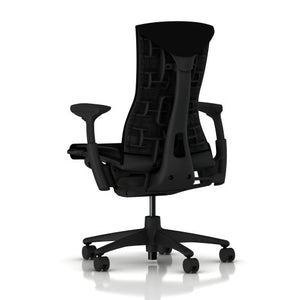 Herman Miller Embody Ergonomic Office Chair | Adjustable Arms & Carpet Casters | Black Rhythm