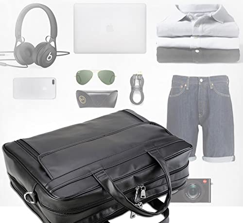 XIXIDIAN Men Briefcase Business Shoulder Bag Messenger Bags Computer Laptop Handbag Bag Men's Travel Bags,17 in Laptop (Color : Black, Size : 45cmx32cmx13cm)