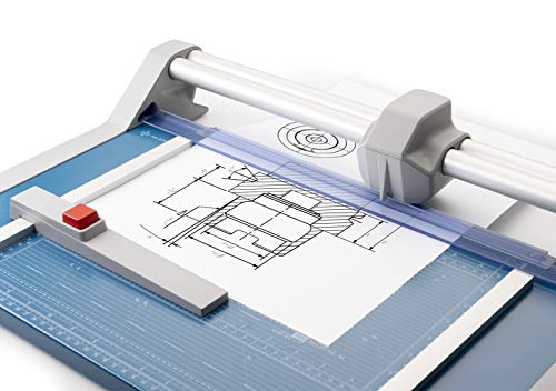 Dahle 550 Professional Rotary Trimmer, 14" Cut Length, 20 Sheet Capacity, Self-Sharpening, Dual Guide Bar, Automatic Clamp, German Engineered Paper Cutter