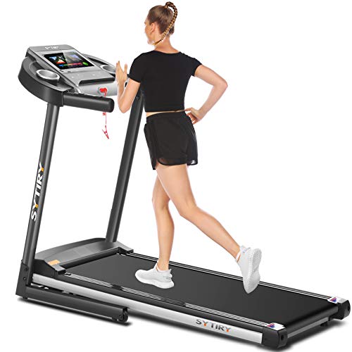 Treadmill with Screen,Treadmills for Home with 10" HD tv Touchscreen,3.25hp Motor, Folding Exercise Equipment Machine with WiFi Connection & Workout Program Washing Machine (Black)
