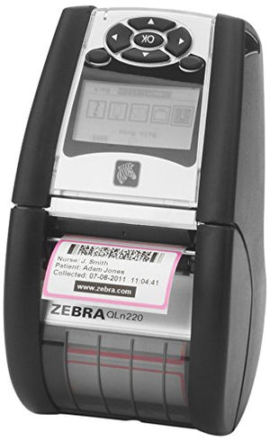 Zebra QN2-AUNA0M00-00 QLN 220 Direct Thermal Mobile Label Printer, Bluetooth and Wi-Fi, Monochrome, 203 dpi, 2.75" H x 3.5" W x 6.5" D