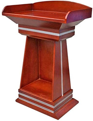 None Floor Lectern Wooden Tall Podium