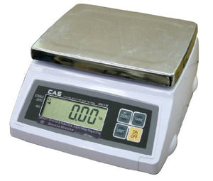 CAS SW-1W(10lb) Washdown Portion Control Scale, 10lb Capacity, 0.002lb Readability