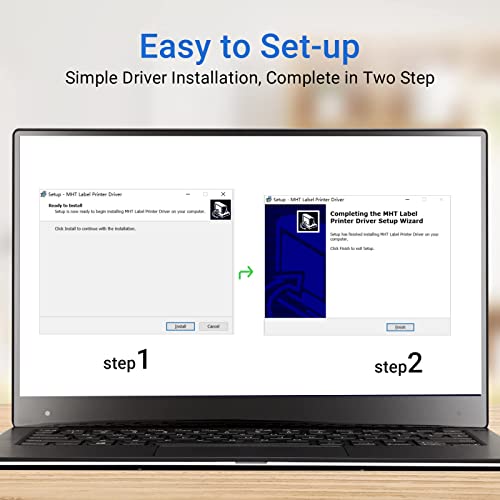 Shipping Label Printer - 4x6 Label Printer for Small Business, Thermal Label Printer 1-Click Setup on Windows & Mac, Thermal Label Maker Compatible with Amazon, USPS, Ebay, Shopify, etc