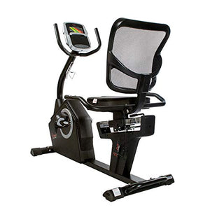 Sunny Health & Fitness Programmable Recumbent Bike - SF-RB4850, Black