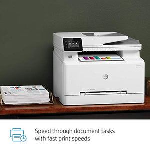 HP Color LaserJet Pro M283fdw Wireless All-in-One Laser Printer, Remote Mobile Print, Scan & Copy, Duplex Printing (7KW75A), White, Model:7KW75A#BGJ (Renewed)