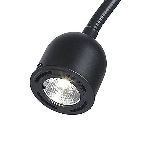 Electrix 7305 BLACK Inspection Lamp, Halogen, Magnetic Base Mounting, 25" Reach, 20W, 1700 Raw Lumens
