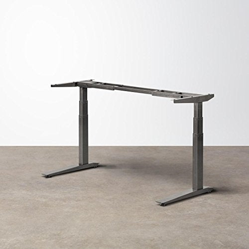 Fully Jarvis Standing Desk Frame Only - Supports Tops from 44" to 82" Wide and 27" to 36" deep - Electric Adjustable Desk Height from 24.5" to 50" with Memory Preset Controller (Alloy Frame)