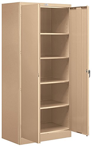 Salsbury Industries Assembled Standard Storage Cabinet, 78-Inch High by 18-Inch Deep, Tan