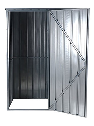 Vestil SHED-5932-F Steel Storage Shed, Flat Roof, 59" x 32" x 78.75", Silver