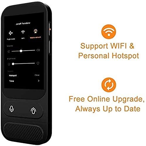 Smart Voice Translator Device 45 Languages Voice Interpreter 3.1 Inch Display (Black)