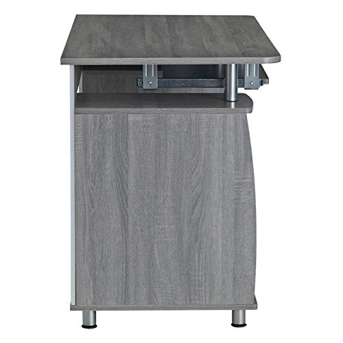 Grey Home Office Desk Keyboard Tray File Drawer Organize Workstation Home Office Furniture Laptop Computer Table PC Study Writing Reading Display Shelves Drawers