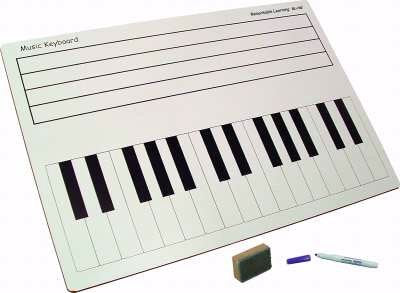 Set of 30 Student Dry Erase Keyboard/Staff Boards