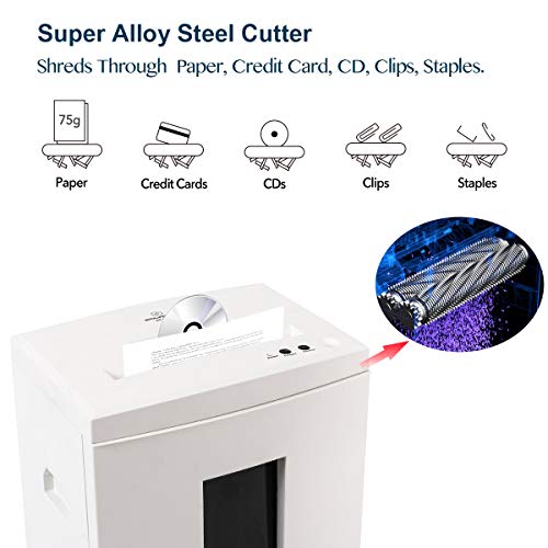 WOLVERINE High Security 10-Sheet Micro Cut Shredder for Home Office - SD9112 White ETL