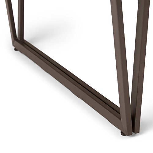 SIMPLIHOME Ryder SOLID WOOD and Metal Contemporary Modern 66 inch Wide Home Office Desk, Writing Table, Workstation, Study Table Furniture in Natural Aged Brown