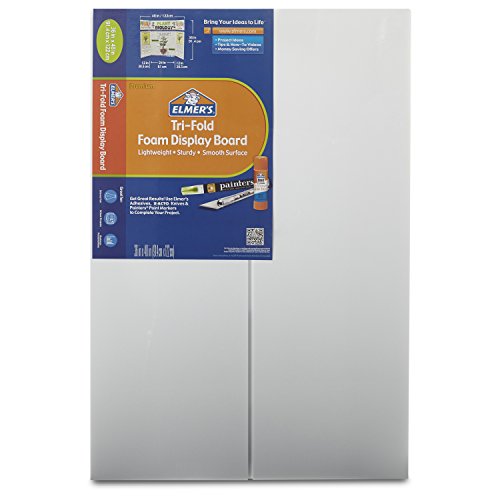 Elmer's Tri-Fold Premium Foam Display Board, White, 36x48 Inch (Pack of 12)