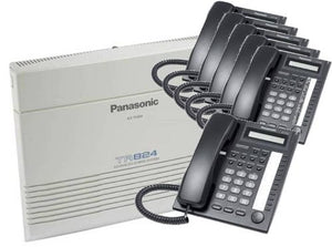 KX-TA824 System, and (6) KX-T7730 Phones Black
