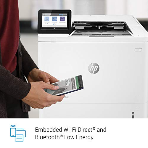 HP LaserJet Enterprise M612x Monochrome Duplex Printer with Dual-band Wi-Fi and Extra Paper Tray (7PS87A)
