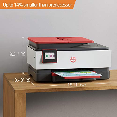 HP OfficeJet Pro 8035 All-in-One Wireless Printer - Includes 8 Months of Ink, HP Instant Ink, Works with Alexa - Coral (4KJ65A)