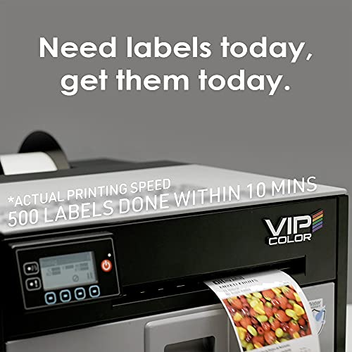 VIPColor VP550 Color Label Printer - Fast Desktop Color Label Printer; Water-Resistant Labels; Prints up to 8 IPS