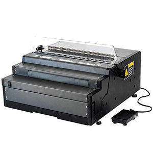 TruBind Spiral Coil Punch & Binding Machine - 4:1 Pitch Oval Holes - Electric Punch & Electric Coil Inserter - 25 Page Punch Capacity - Heavy Duty