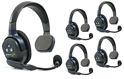 Solid Signal Eartec UL5S Ultralite Full Duplex Wireless Headset Communication Bundle