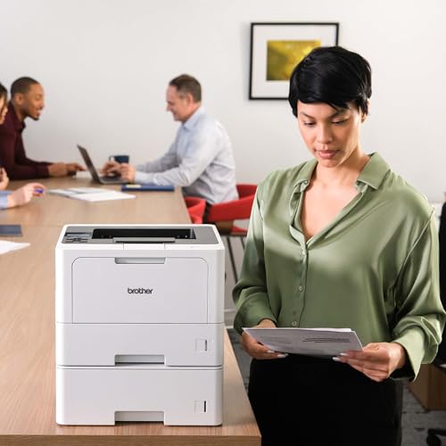 Brother HL-L5210DWT Monochrome Laser Printer with Dual Trays, Wireless Networking, Duplex Printing